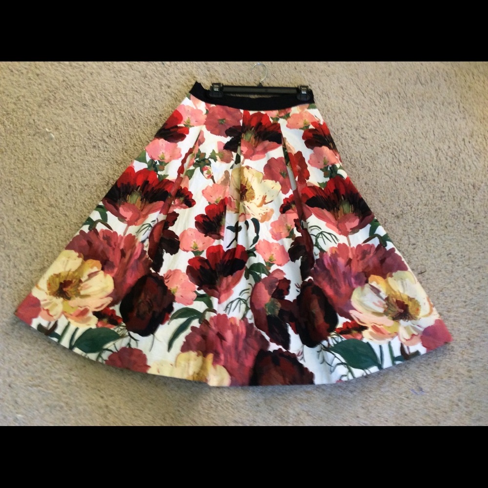 WHBM Multi color midi skirt